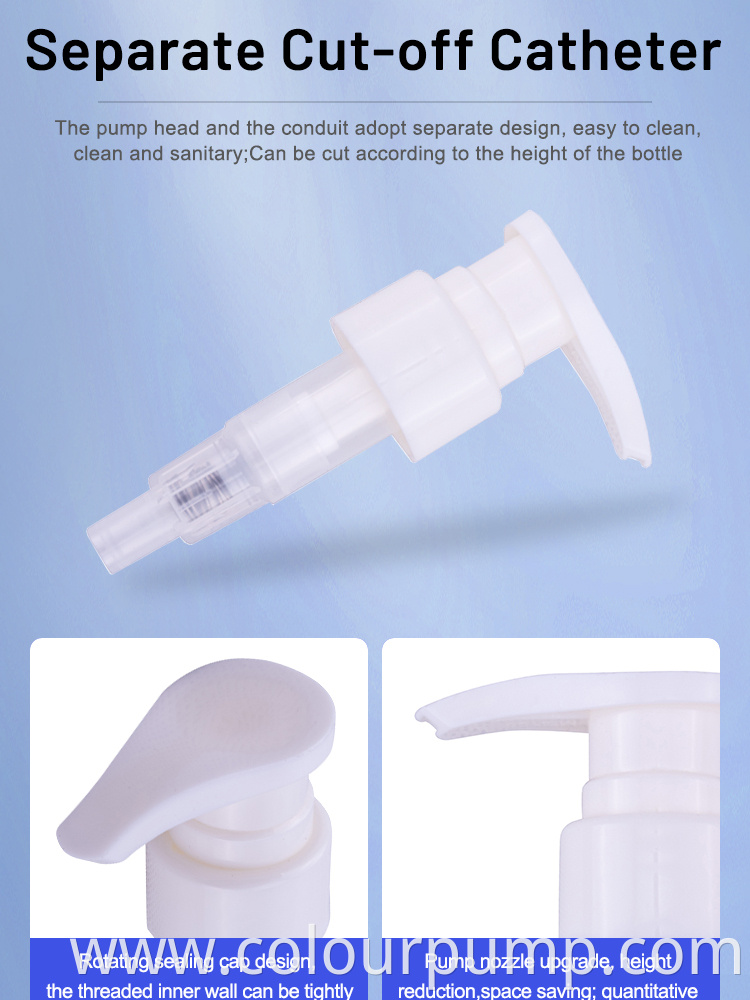 Custom White Color 28410 Long Nozzl Plastic Dispenser Lotion Pump